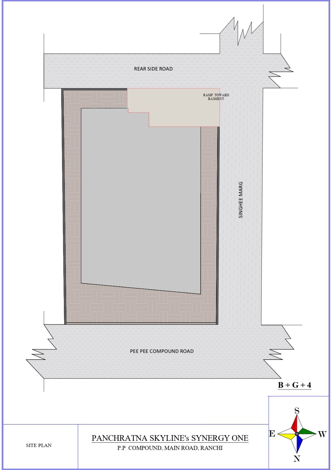 Panchratna Skyline's Synergy One , Main Road