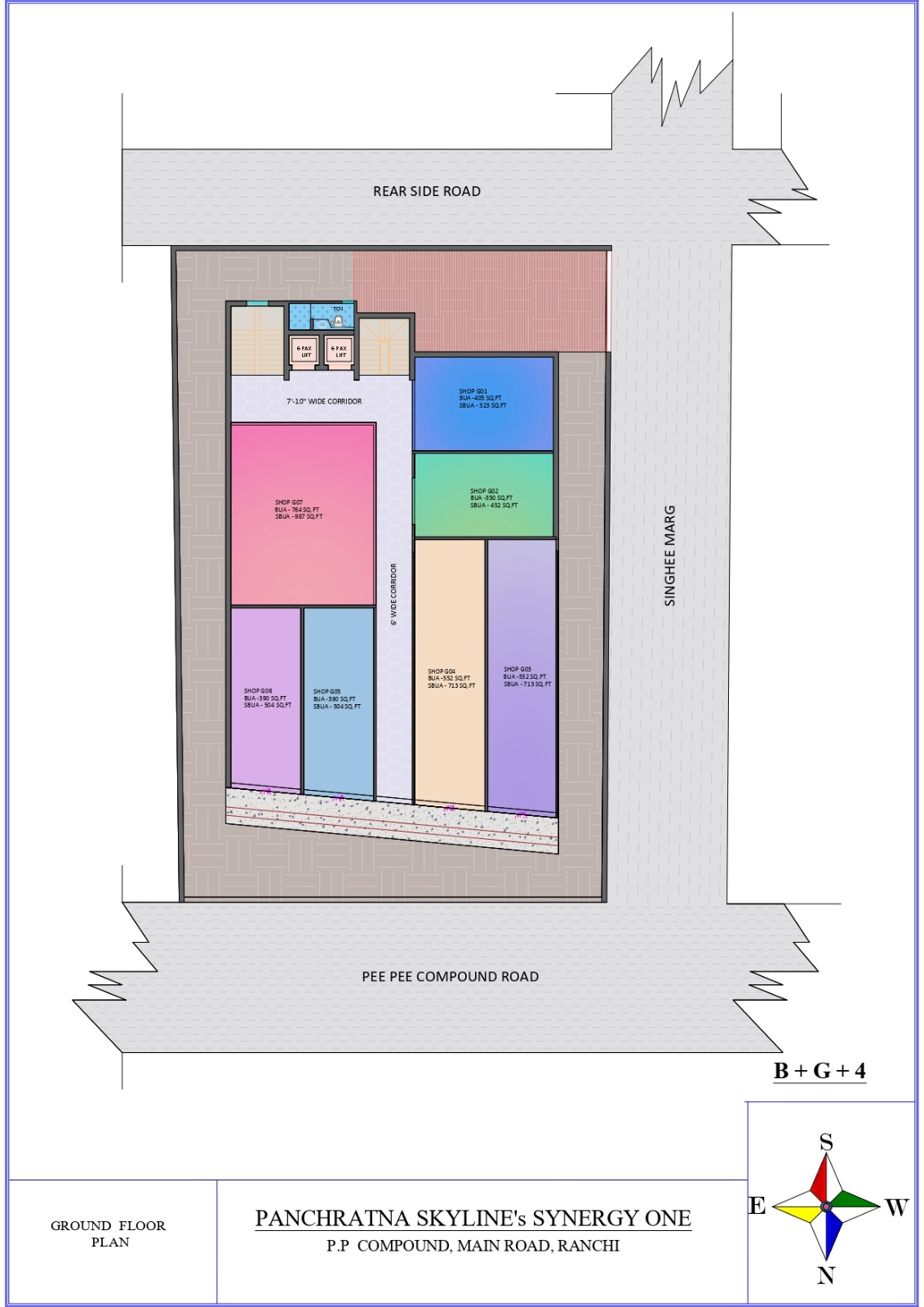 Panchratna Skyline's Synergy One , Main Road